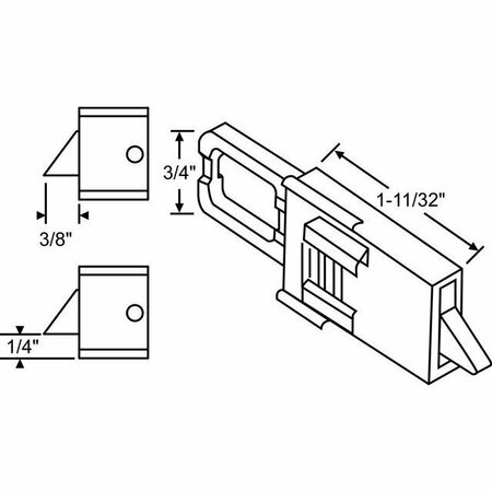 STRYBUC Black Slide Tilt Latch Set 83-627BA